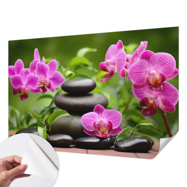 Öntapadó tapéta Orchidea kövek