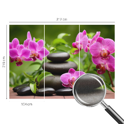 Öntapadó tapéta Orchidea kövek