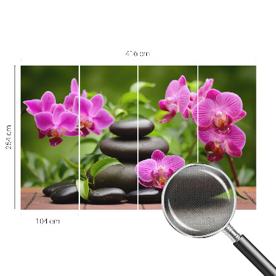 Öntapadó tapéta Orchidea kövek