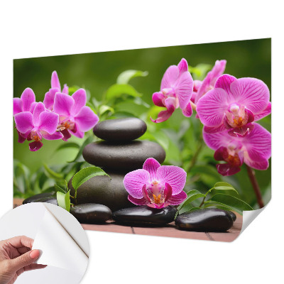 Öntapadó tapéta Orchidea kövek