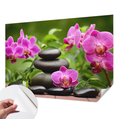 Öntapadó tapéta Orchidea kövek