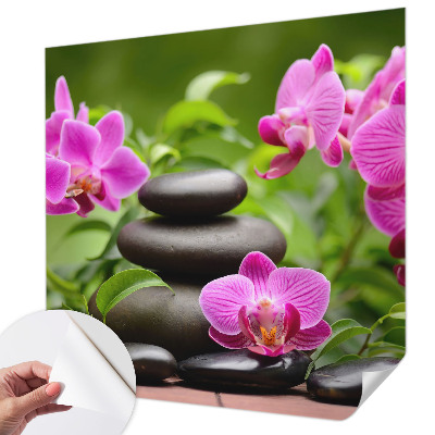 Öntapadó tapéta Orchidea kövek