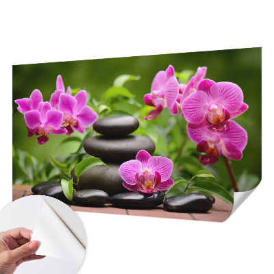 Öntapadó tapéta Orchidea kövek