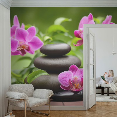 Öntapadó tapéta Orchidea kövek