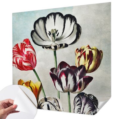Különleges fotótapéta Színes tulipánok