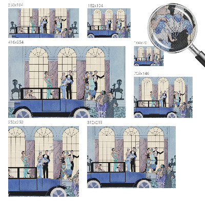 Öntapadós fotótapéta nappaliba Art deco