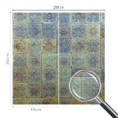 Öntapadós fotótapéta nappaliba Geometrikus csempék