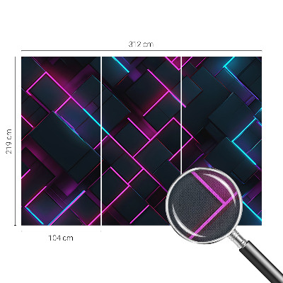 Öntapadós fotótapéta Neon geometria