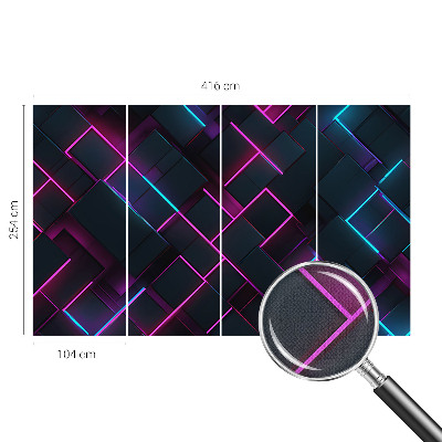 Öntapadós fotótapéta Neon geometria