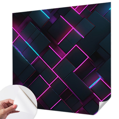 Öntapadós fotótapéta Neon geometria