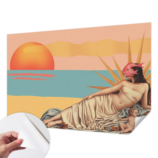 Öntapadós fotótapéta nappaliba A szürrealizmus nyugata