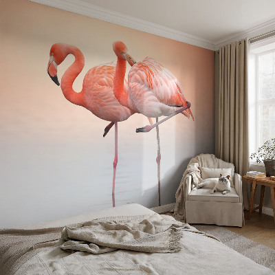 Öntapadós tapéta falra Finom flamingók