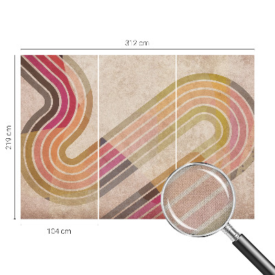 Öntapadós fotótapéta nappaliba Geometriai vonalak
