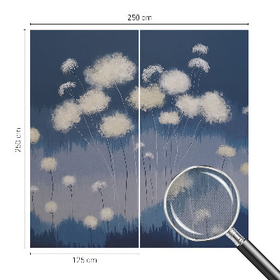 Fotótapéta 3D Fehér pitypangok