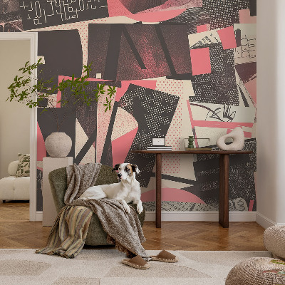 Öntapadós fotótapéta nappaliba Geometrikus kollázs