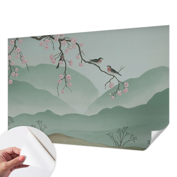 Öntapadós fotótapéta hálószobába Japán szerenád