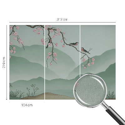 Öntapadós fotótapéta hálószobába Japán szerenád