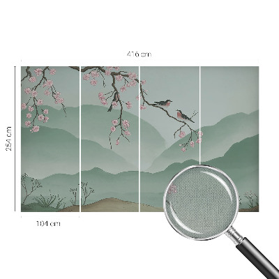 Öntapadós fotótapéta hálószobába Japán szerenád