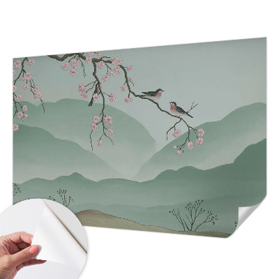 Öntapadós fotótapéta hálószobába Japán szerenád