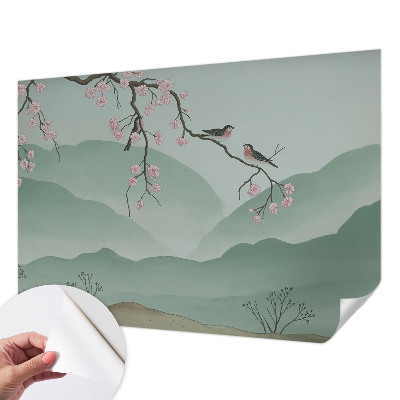 Öntapadós fotótapéta hálószobába Japán szerenád