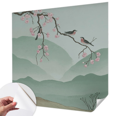 Öntapadós fotótapéta hálószobába Japán szerenád