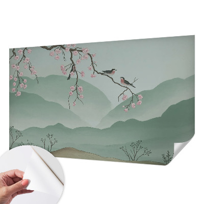 Öntapadós fotótapéta hálószobába Japán szerenád