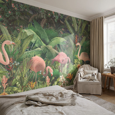 Különleges fotótapéta Rózsaszín flamingók