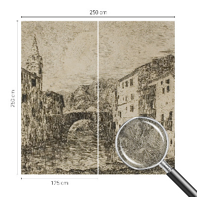 Öntapadós fotótapéta hálószobába Városi panoráma
