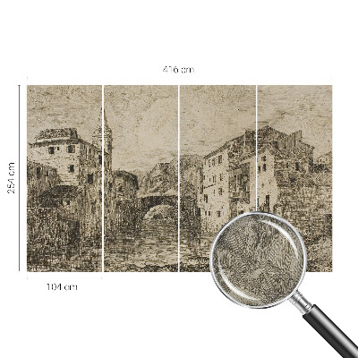 Öntapadós fotótapéta hálószobába Városi panoráma