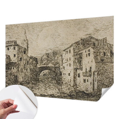 Öntapadós fotótapéta hálószobába Városi panoráma