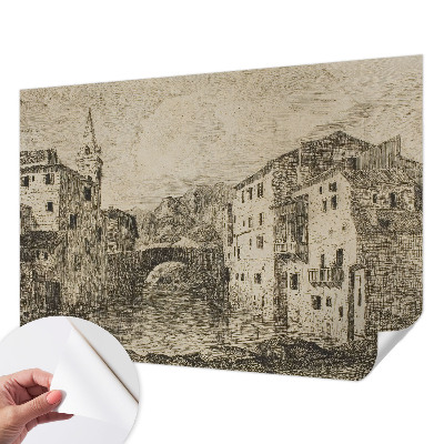 Öntapadós fotótapéta hálószobába Városi panoráma
