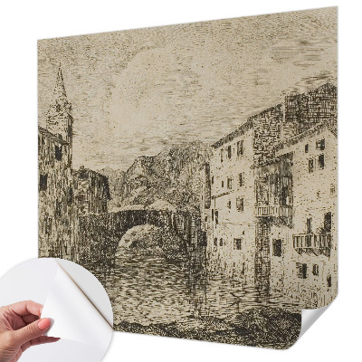 Öntapadós fotótapéta hálószobába Városi panoráma