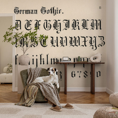 Modern tapéta Gótikus betűk