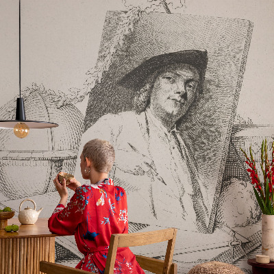 Öntapadó tapéta művészi portré