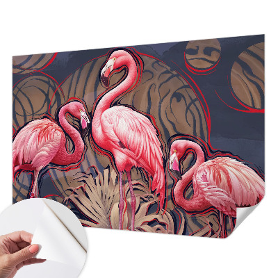 Fotótapéta gyerek Rózsaszín flamingók