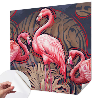 Fotótapéta gyerek Rózsaszín flamingók