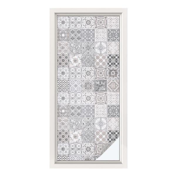 Öntapadós üvegfólia vitrázs mintával Csempézett minták