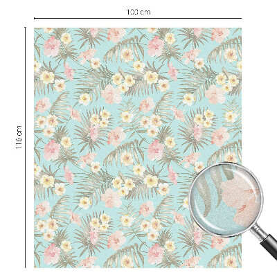 Öntapadós üvegfólia vitrázs mintával Trópusi minta