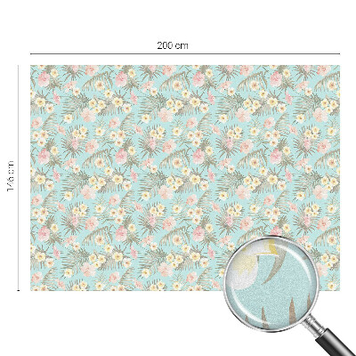 Öntapadós üvegfólia vitrázs mintával Trópusi minta