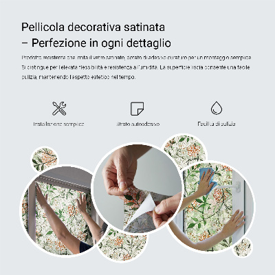 Öntapadós ablakfólia ólomüveg mintával Geometriai illúzió