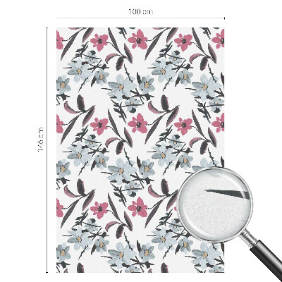 Öntapadós üvegfólia vitrázs mintával Virágminta