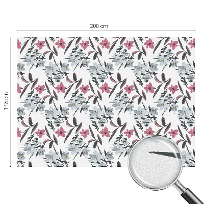 Öntapadós üvegfólia vitrázs mintával Virágminta