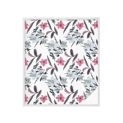 Öntapadós üvegfólia vitrázs mintával Virágminta