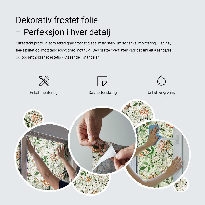 Színes mintás ablakfólia Pasztell virágok