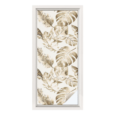 Öntapadós ablakfólia ólomüveg mintával Trópusi növények