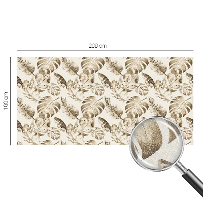 Öntapadós ablakfólia ólomüveg mintával Trópusi növények