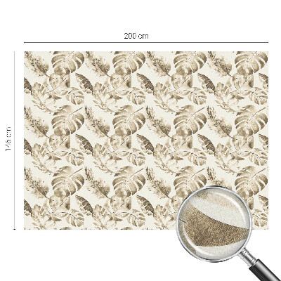 Öntapadós ablakfólia ólomüveg mintával Trópusi növények