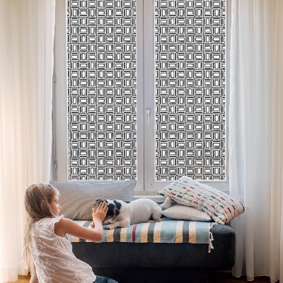 Öntapadós üvegfólia vitrázs mintával Energikus minta