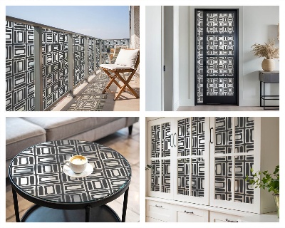 Öntapadós üvegfólia vitrázs mintával Energikus minta