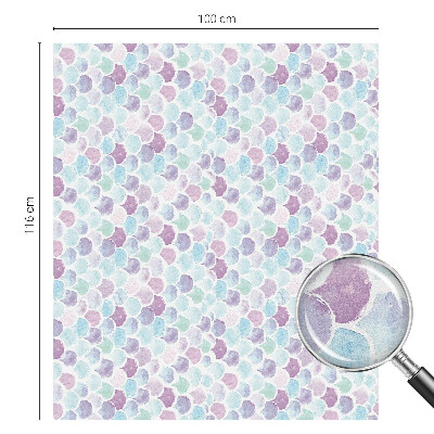 Öntapadós ablakfólia ólomüveg mintával Pasztell pöttyök